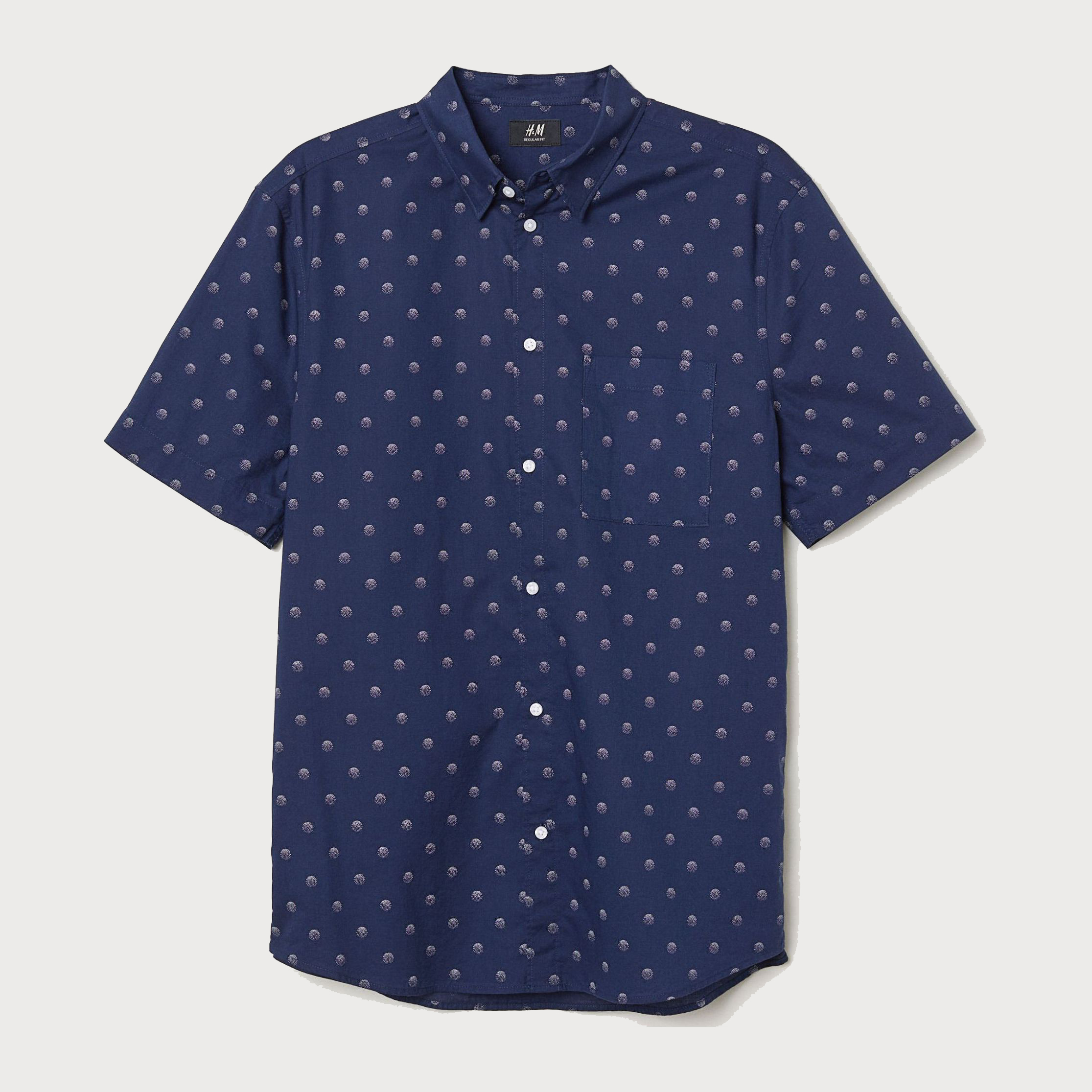 

Рубашка H&M 5016207-AANS XS Синяя в узоры