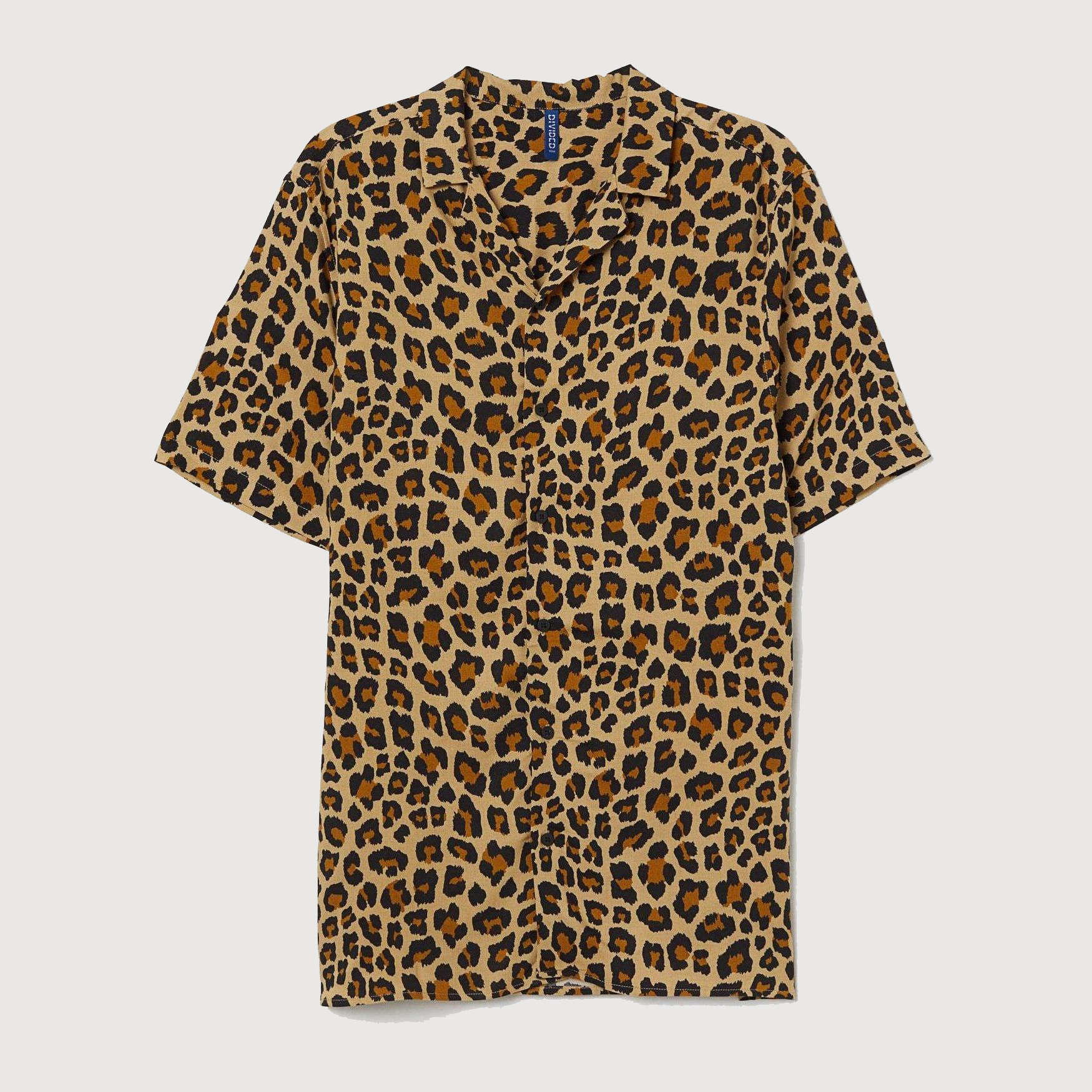 

Рубашка H&M 6954079-ABFP 2XL Бежевая в черные узоры
