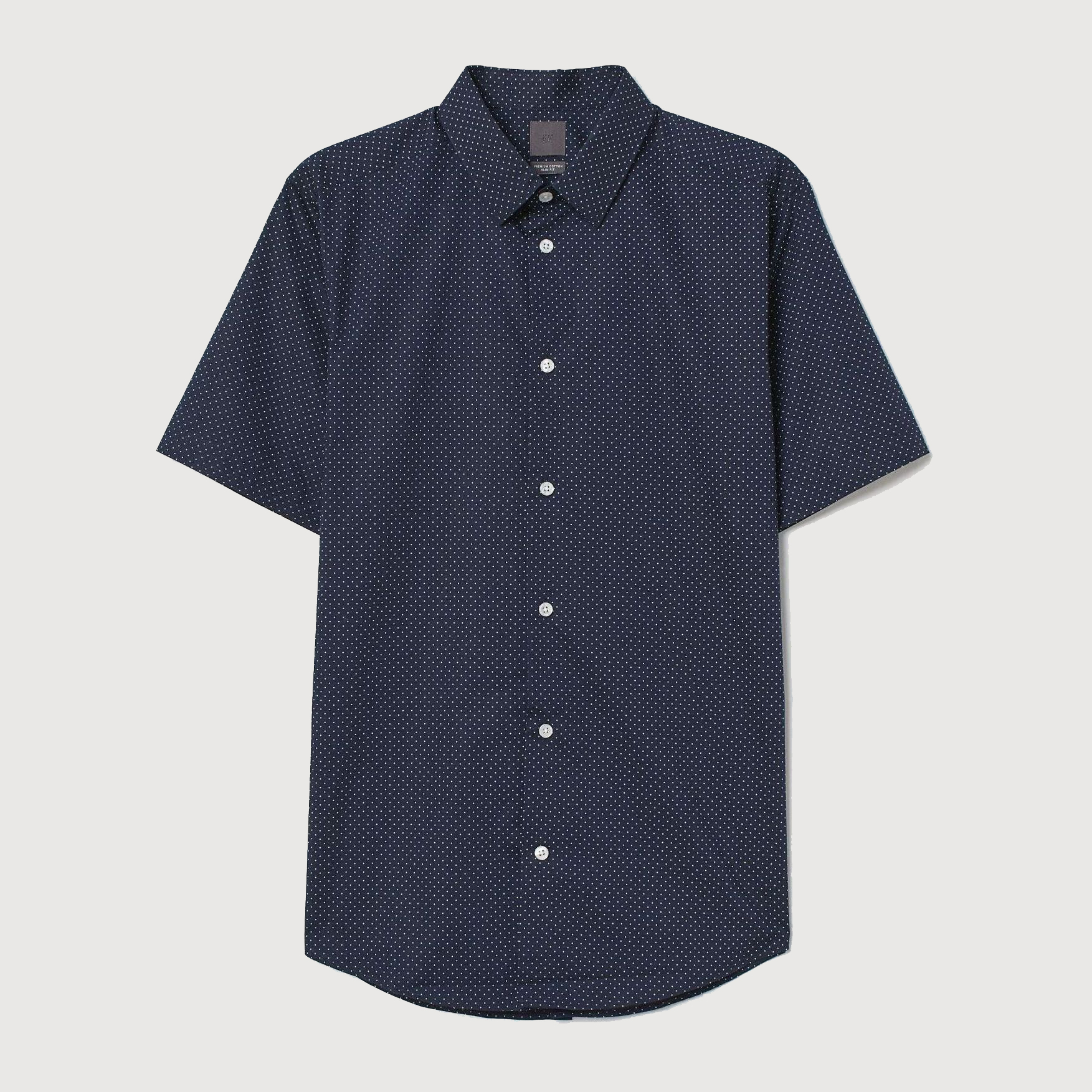 

Рубашка H&M 6833991-AAOD M Темно-синяя в белая горошек