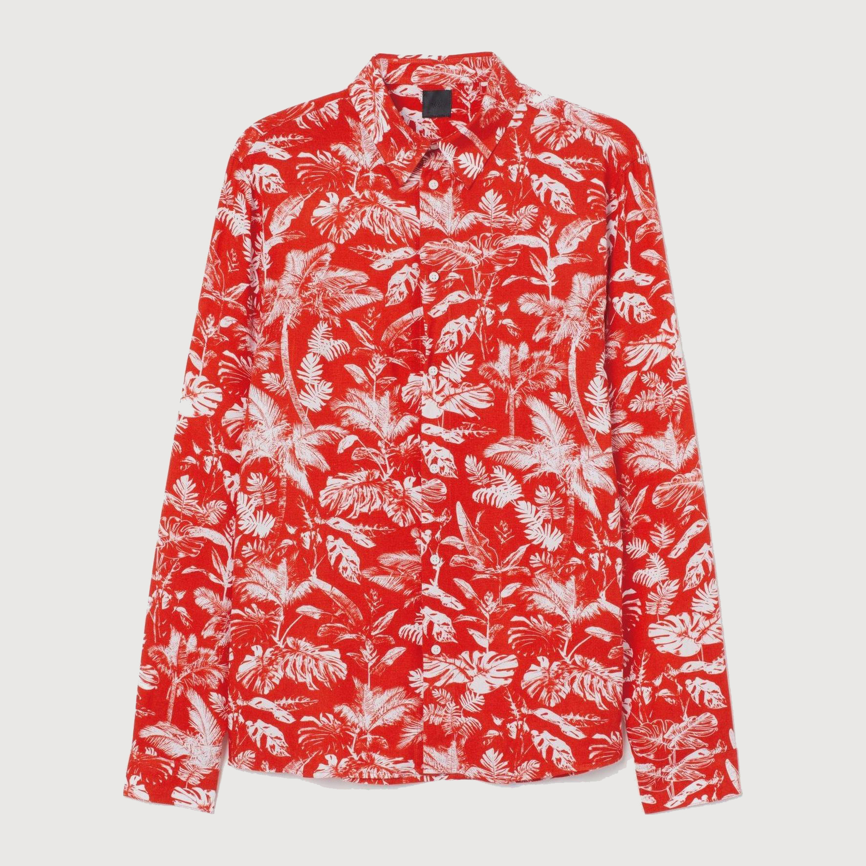 

Рубашка H&M 6953259-ABAC S Красная в белые узоры