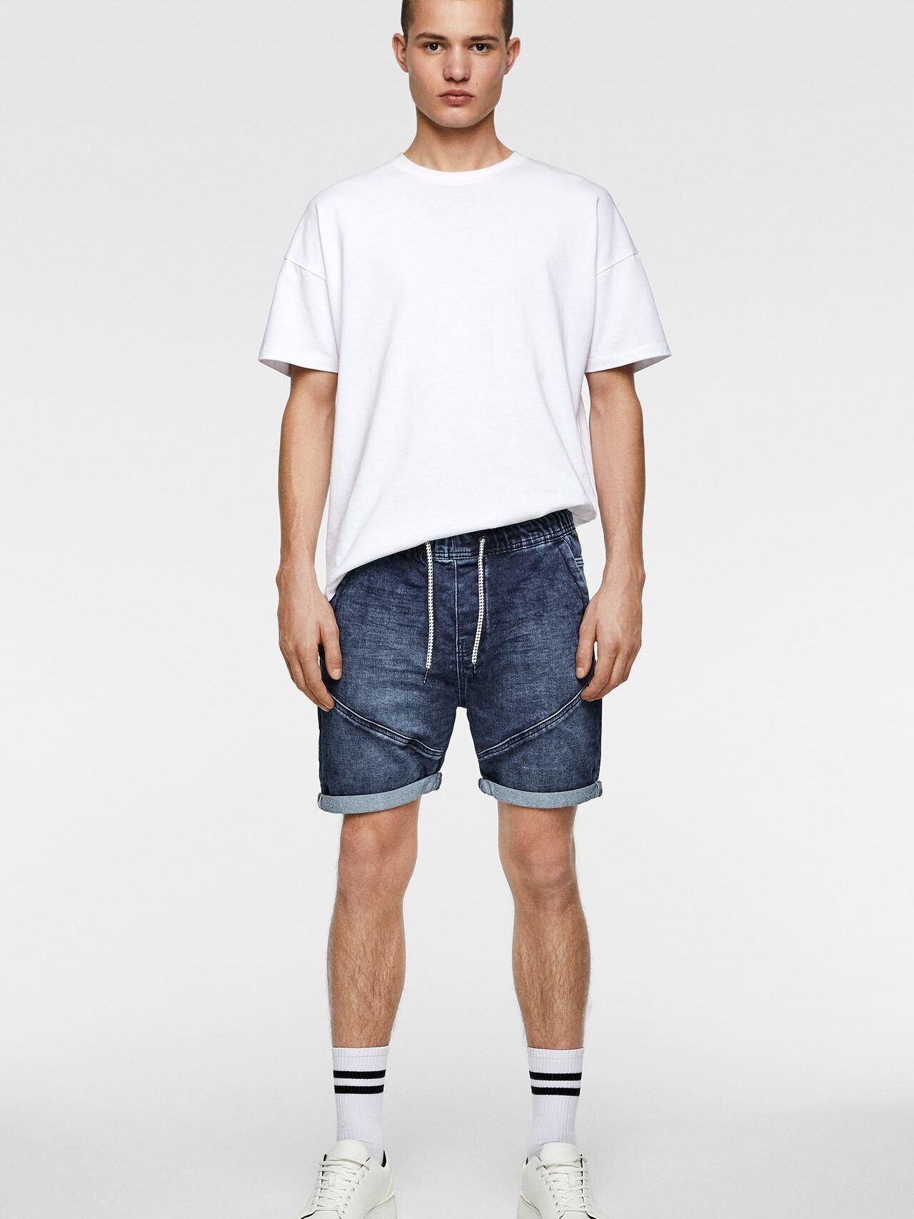 

Шорты джинсовые Zara 8235/475/407-AAQJ S Темно-синие