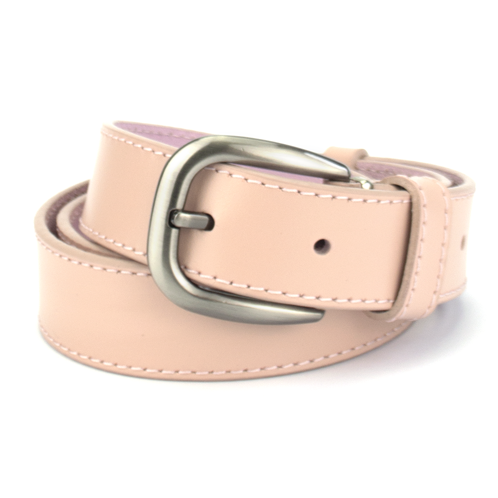 

Ремень женский кожаный с закругленной пряжкой розовый PS-3015 pink (125 см)