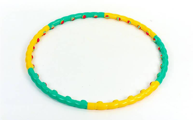 

Обруч массажный хула хуп Hula Hoop My Fit Technogym 358 диаметр 90 см Green-Yellow