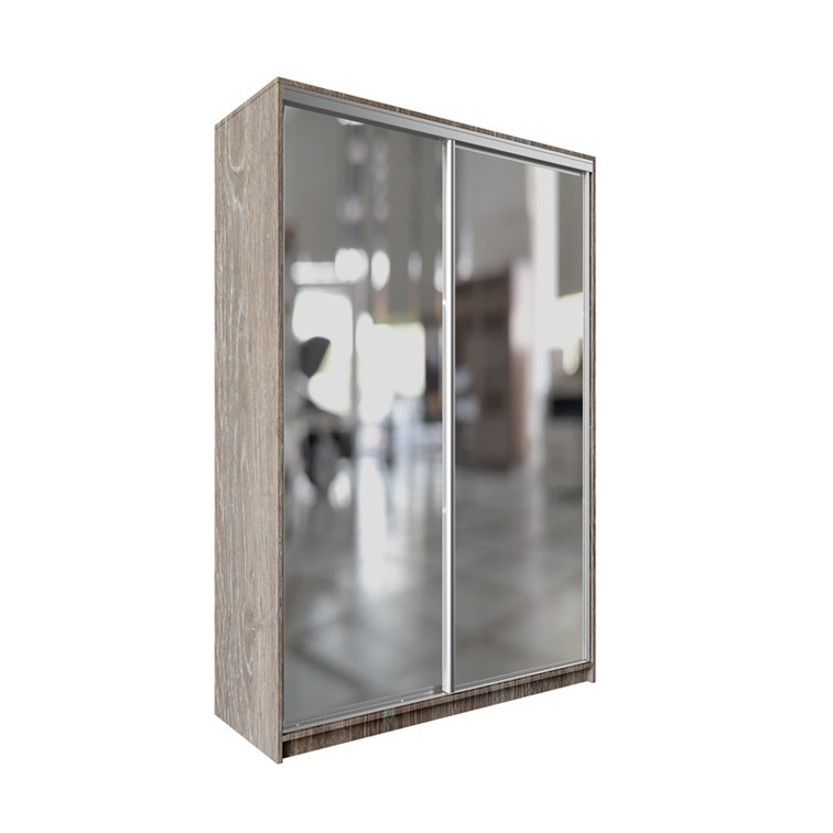

Шкаф-купе ДЕКОР SM01 Зеркало 240 x 100 x 60 см двухдверный Дуб сонома трюфель