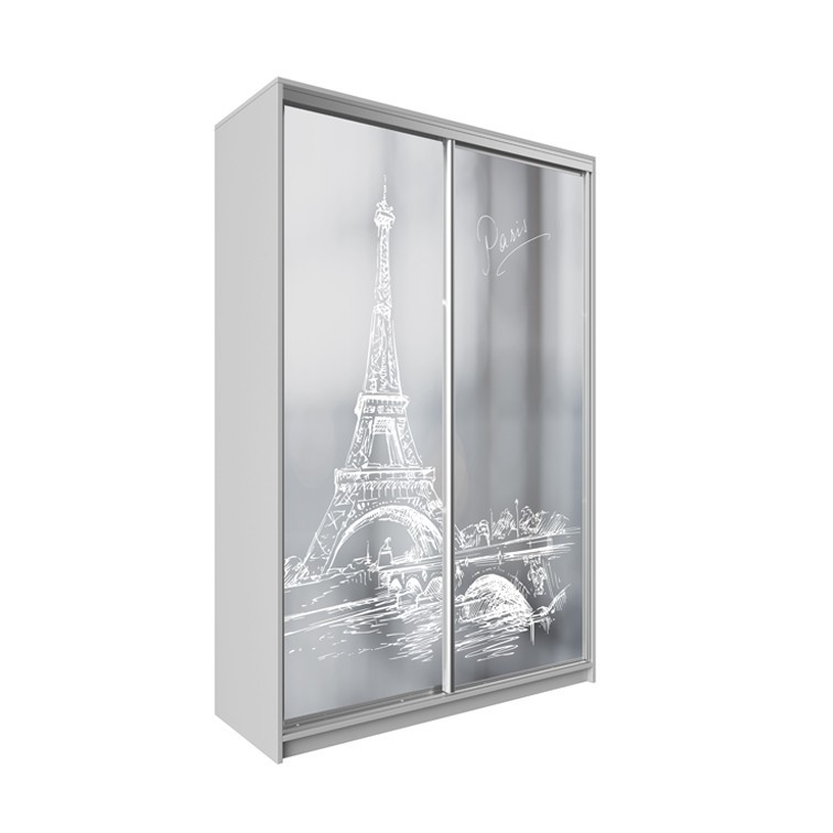 

Шкаф-купе ДЕКОР SM01 Arht_1 Зеркало 240 x 170 x 60 см двухдверный Аляска белая