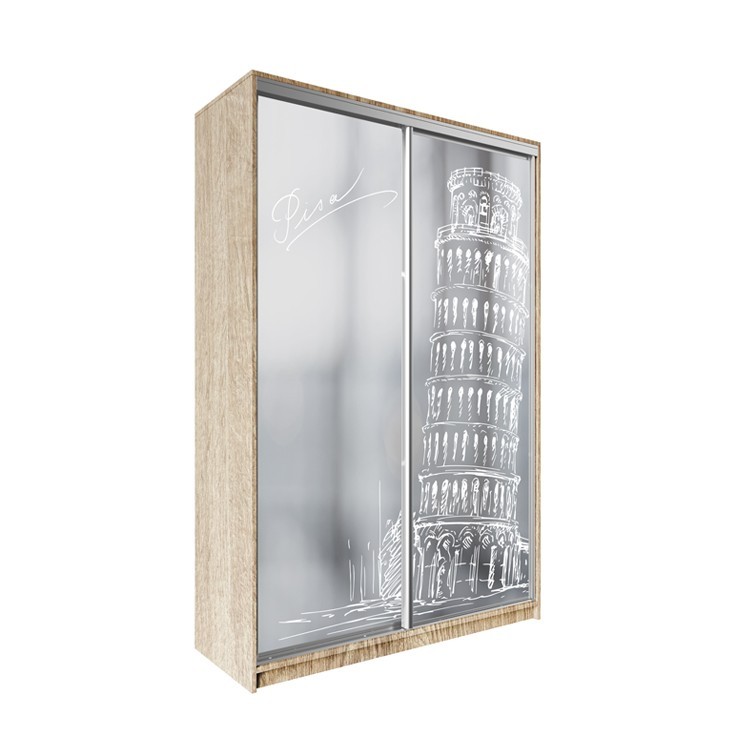 

Шкаф-купе ДЕКОР SM01 Arht_2 Зеркало 240 x 160 x 60 см двухдверный Дуб сонома