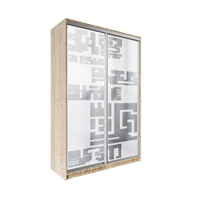 

Шкаф-купе ДЕКОР SM01 Р0174 Зеркало 240 x 150 x 60 см двухдверный Дуб сонома