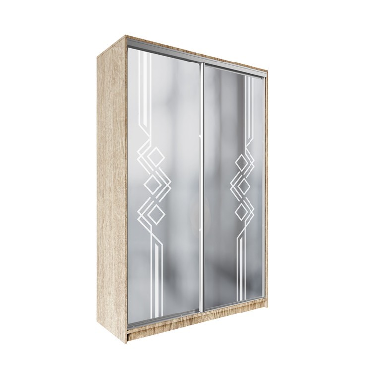 

Шкаф-купе ДЕКОР SM01 Р0054 Зеркало 240 x 100 x 60 см двухдверный Дуб сонома