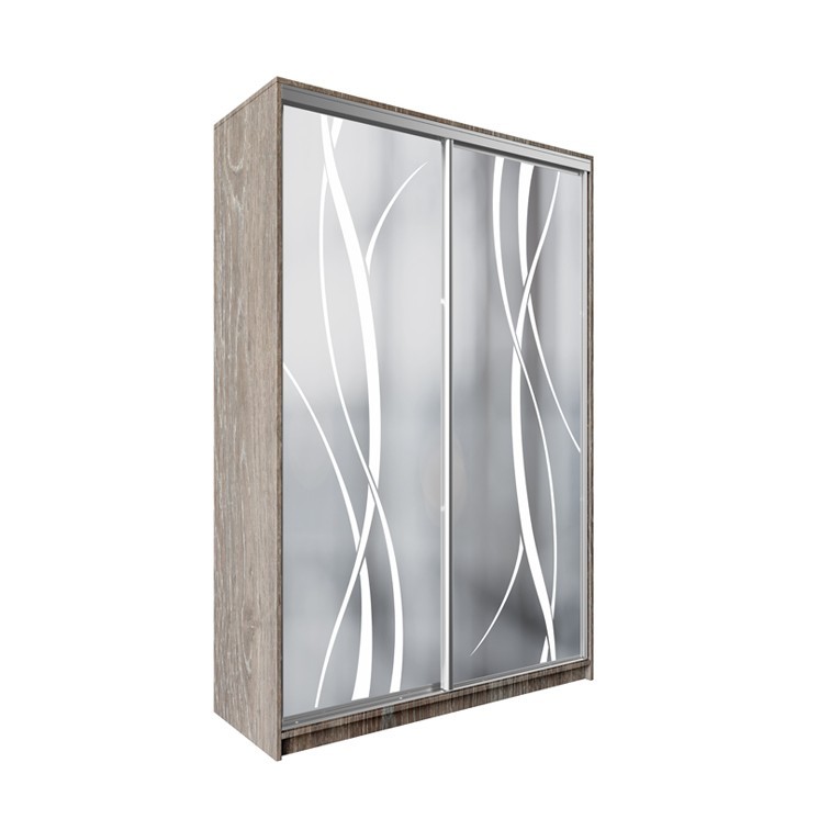 

Шкаф-купе ДЕКОР SM01 Р0116 Зеркало 240 x 100 x 60 см двухдверный Дуб сонома трюфель