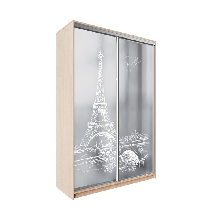 

Шкаф-купе ДЕКОР SM01 Arht_1 Зеркало 240 x 160 x 60 см двухдверный Дуб молочный