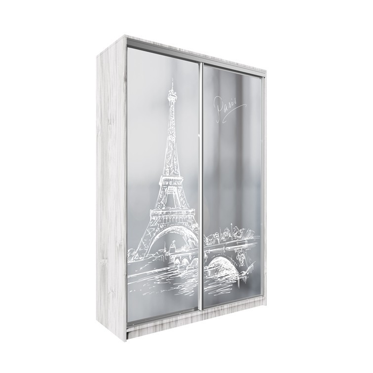 

Шкаф-купе ДЕКОР SM02 Arht_1 Зеркало 240 x 200 x 60 см двухдверный Аляска