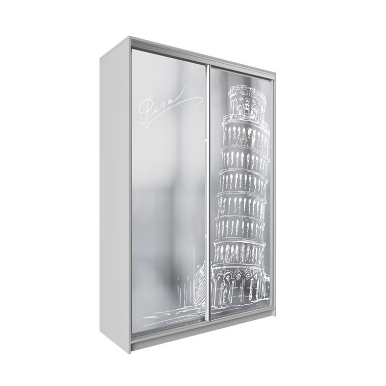 

Шкаф-купе ДЕКОР SM01 Arht_2 Зеркало 240 x 170 x 60 см двухдверный Аляска белая