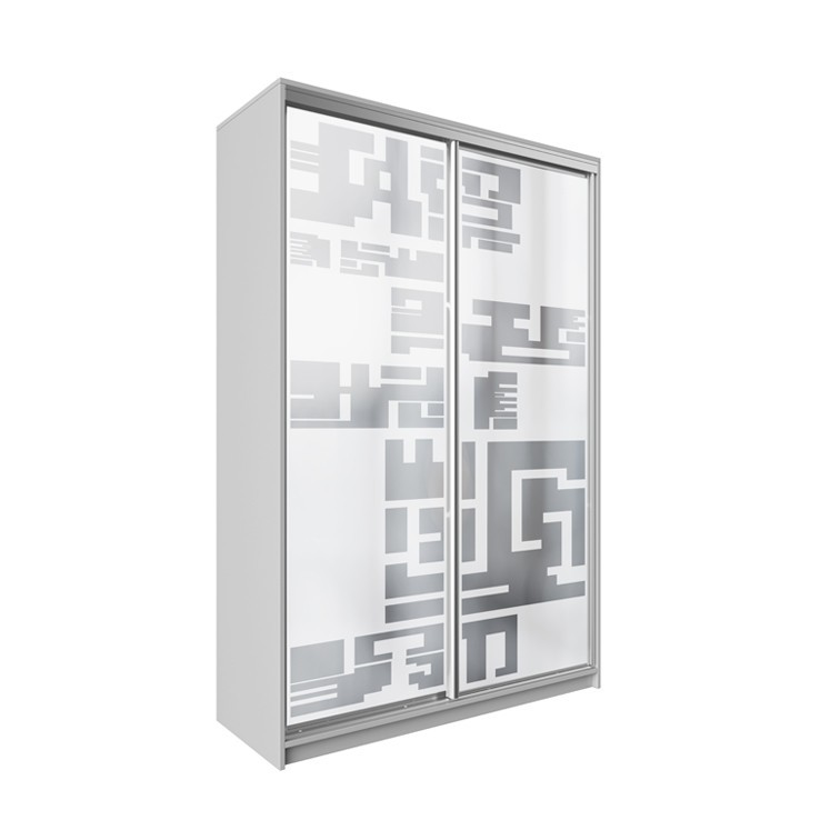 

Шкаф-купе ДЕКОР SM01 Р0174 Зеркало 240 x 120 x 60 см двухдверный Аляска белая