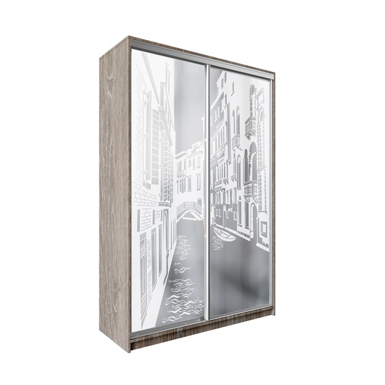 

Шкаф-купе ДЕКОР SM01 Arht_19 Зеркало 240 x 160 x 60 см двухдверный Дуб сонома трюфель