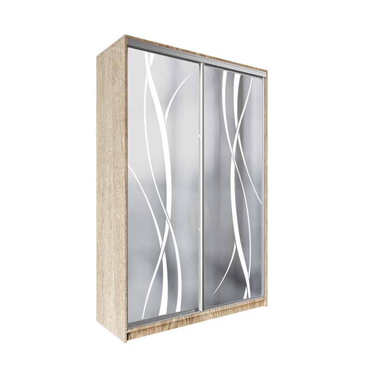 

Шкаф-купе ДЕКОР SM01 Р0116 Зеркало 240 x 130 x 60 см двухдверный Дуб сонома