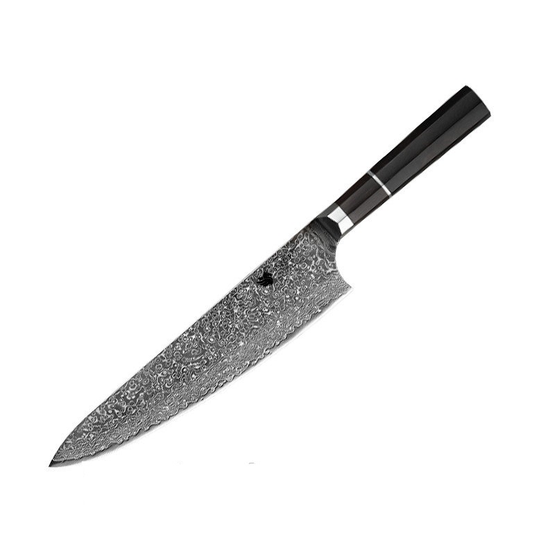 

Нож шеф повара VG-10 сталь 67 слоев лезвие 24 см. Damascus DK-EK 2001