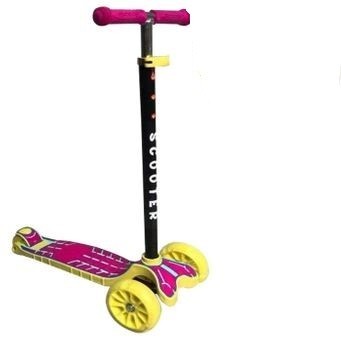 

Дитячий самокат Big Wheel Scooter SL 8B зі складною ручкою Жовто-рожевий