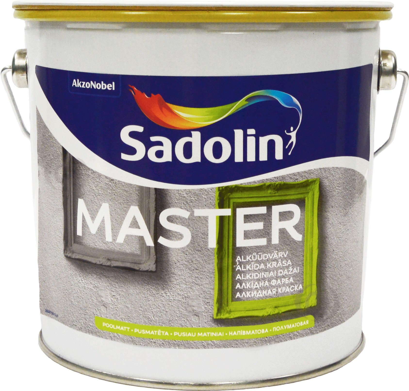 

Краска Sadolin Master 30 - полуматовая алкидная краска для дерева и металла, белая, BW, 1 л (5181233)