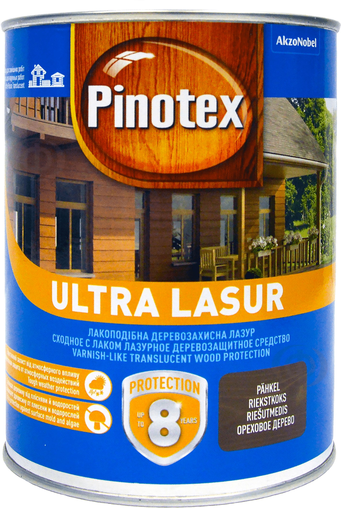 

Лазурь Pinotex Ultra Lasur - полуматовая алкидная пропитка для дерева, лазурная, с декоративным эффектом, калужница, 1 л (5302286)