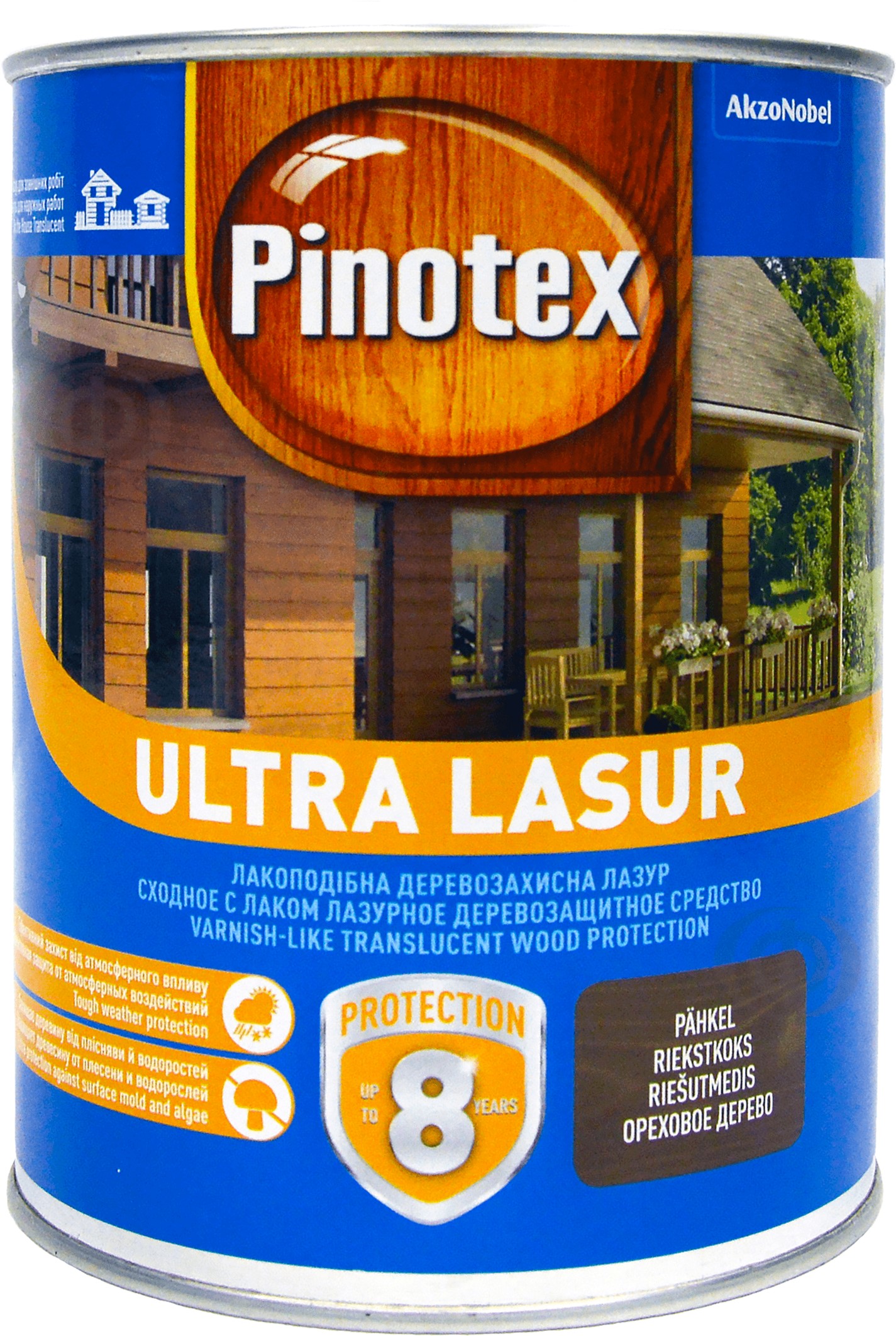 

Лазурь Pinotex Ultra Lasur - полуматовая алкидная пропитка для дерева, лазурная, с декоративным эффектом, тик, 1 л (5302310)