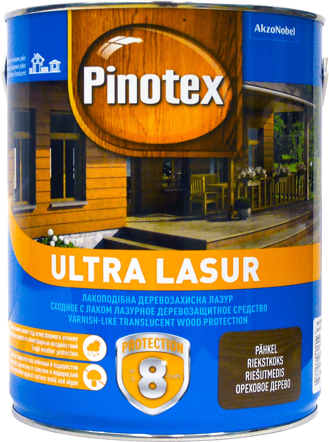 

Лазурь Pinotex Ultra Lasur - полуматовая алкидная пропитка для дерева, лазурная, с декоративным эффектом, тик, 3 л (5308991)