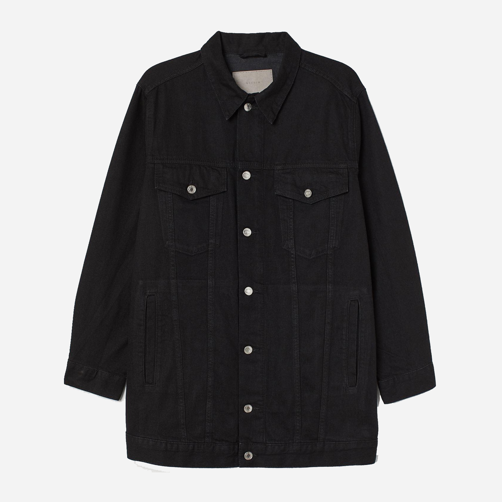 

Куртка джинсовая H&M 8490011-AAAD 3XL Черная