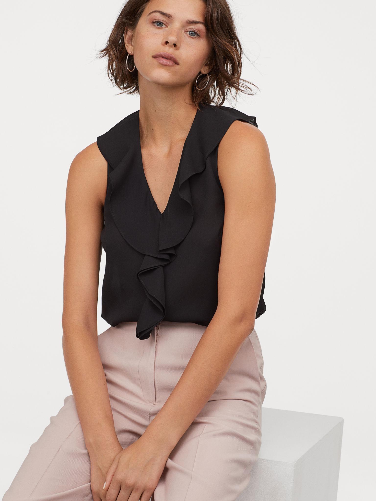 

Блузка H&M 7637270-AAAD 32 Черная