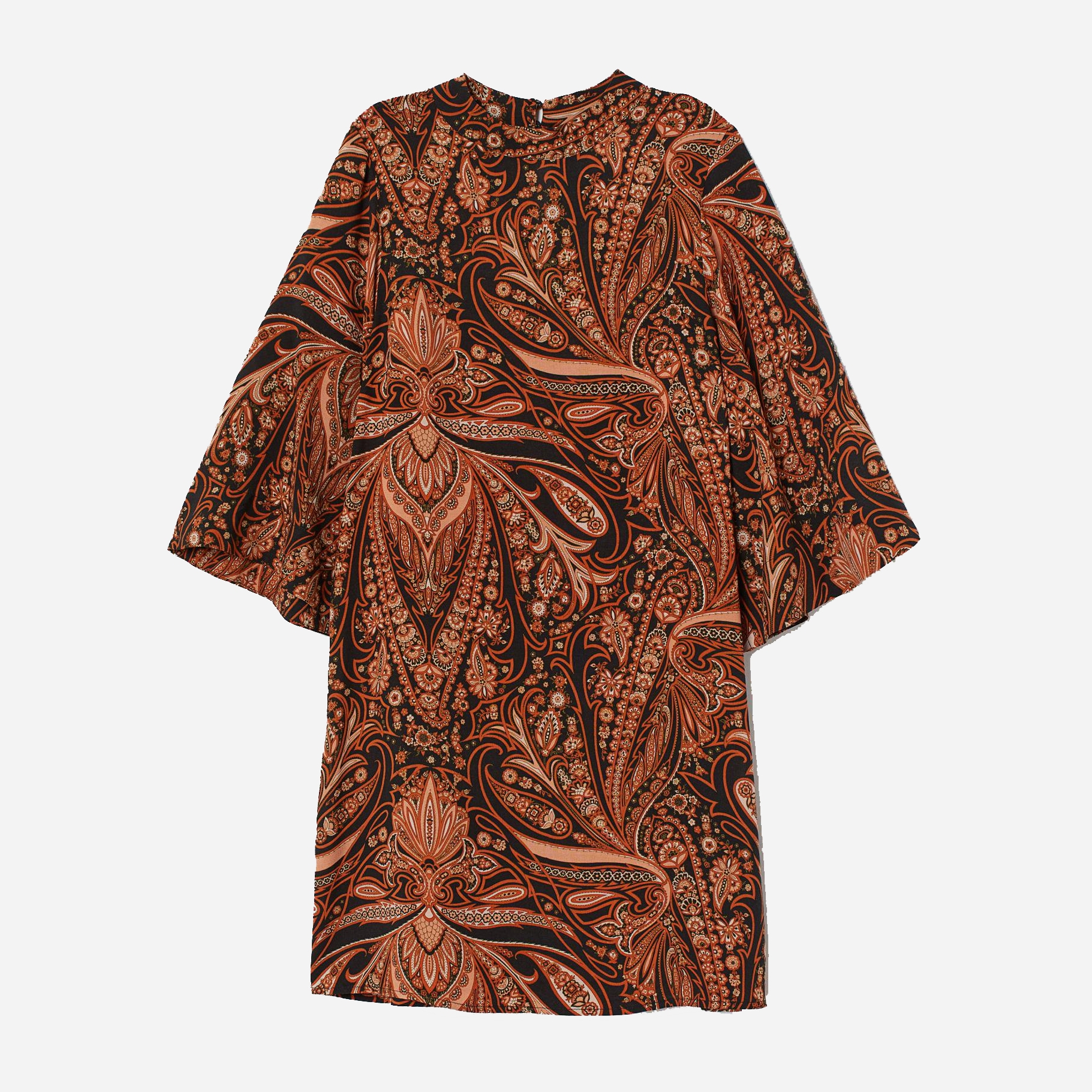 

Платье H&M 8169230-AEMK 38 Черное с оранжевым