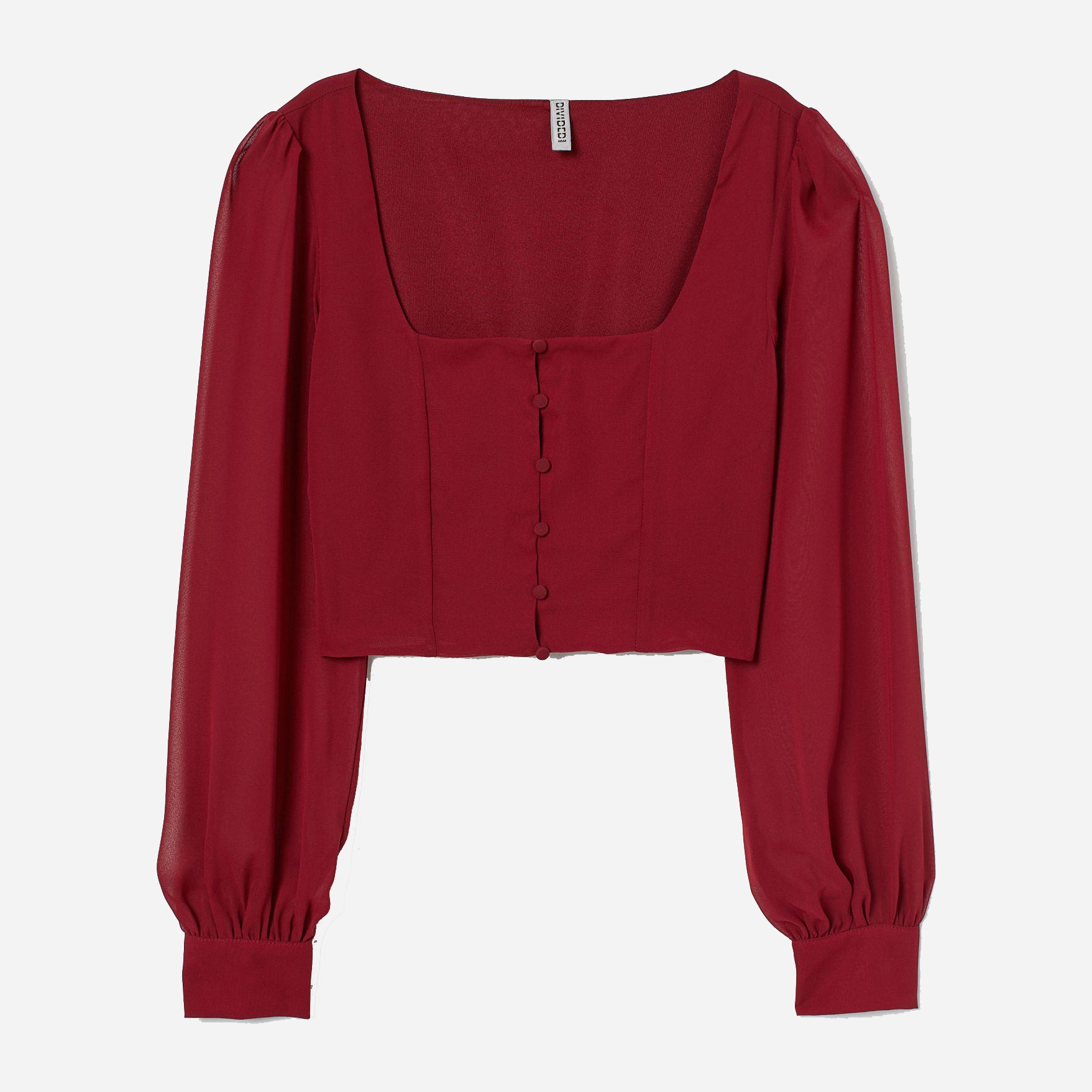 

Топ H&M 8085780-ACXR 36 Темно-красный