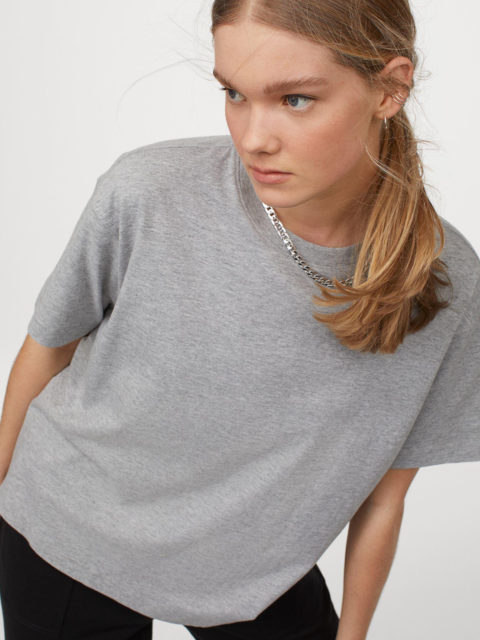 

Футболка H&M 8063881-ACWW S Светло-серая