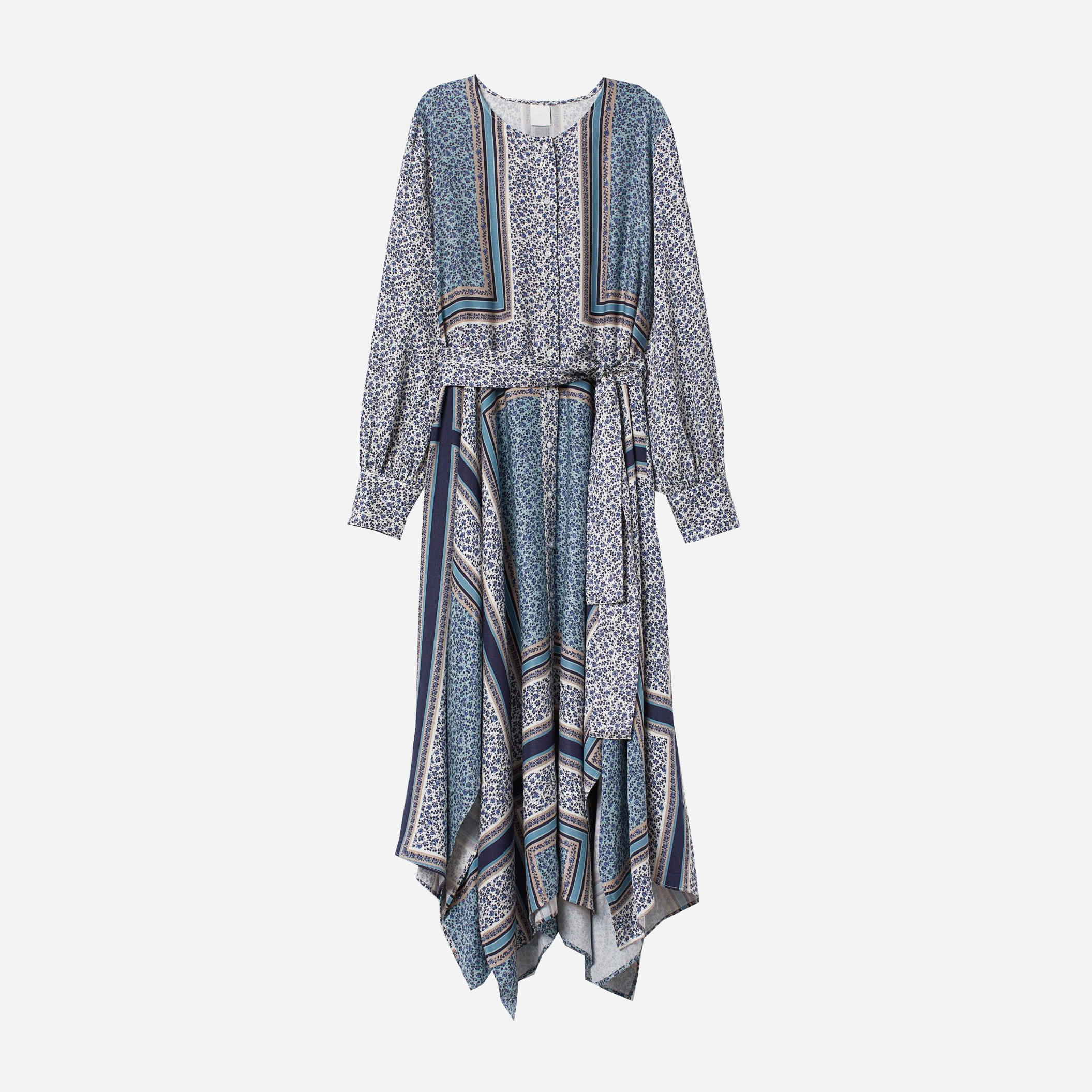 

Платье H&M 7505239-ACSA 38 Белое с синим
