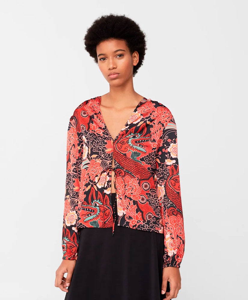 

Блуза MANGO MNG83095021 S Різнокольоровий