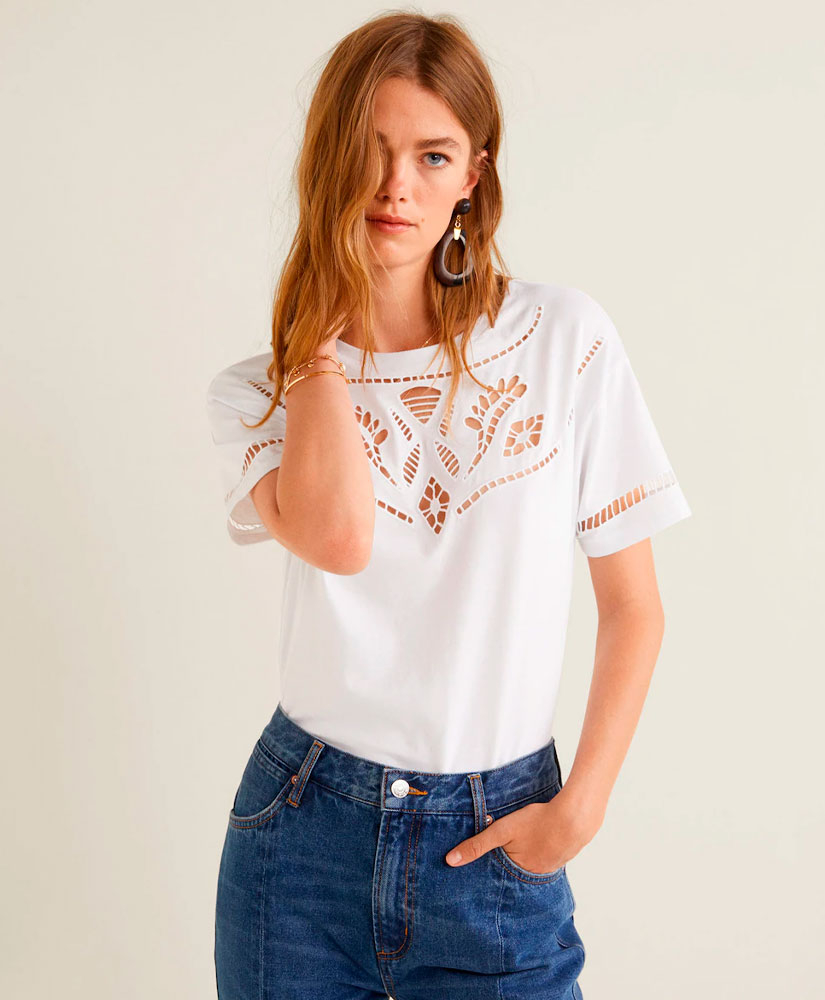

Футболка MANGO MNG33003060 M Білий