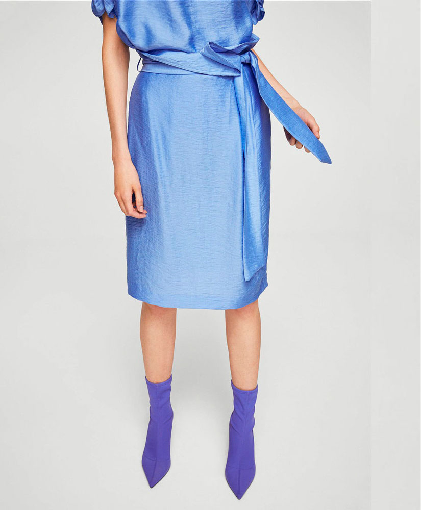 

Спідниця MANGO MNG11083749 S Блакитний