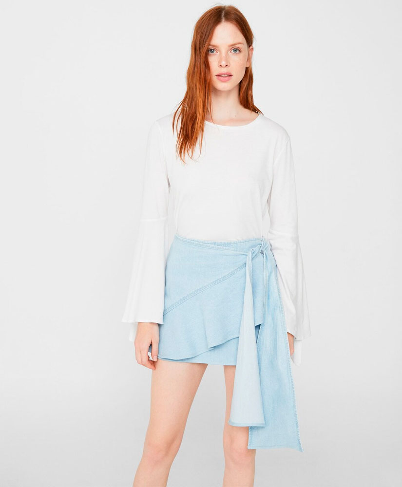 

Спідниця джинсова MANGO MNG13043031 L Блакитний