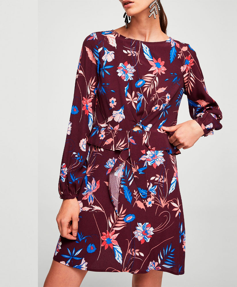 

Плаття MANGO MNG13037653 XS Бордовий