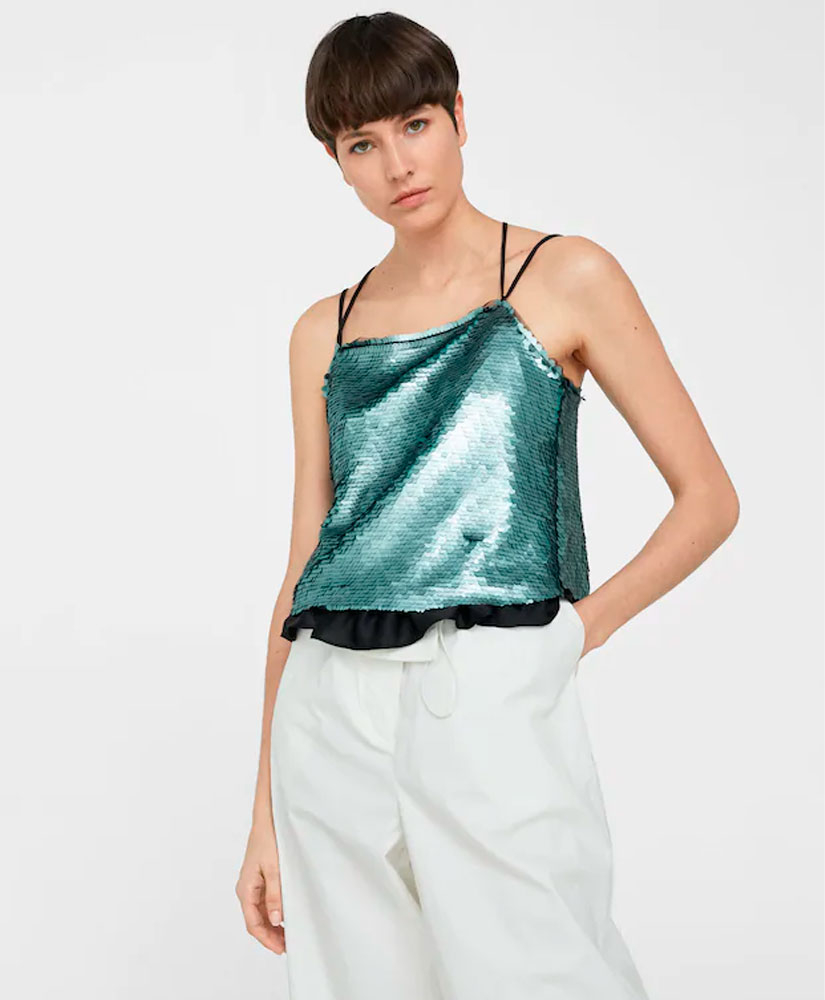 

Toп MANGO MNG81018823 M Бирюзовий