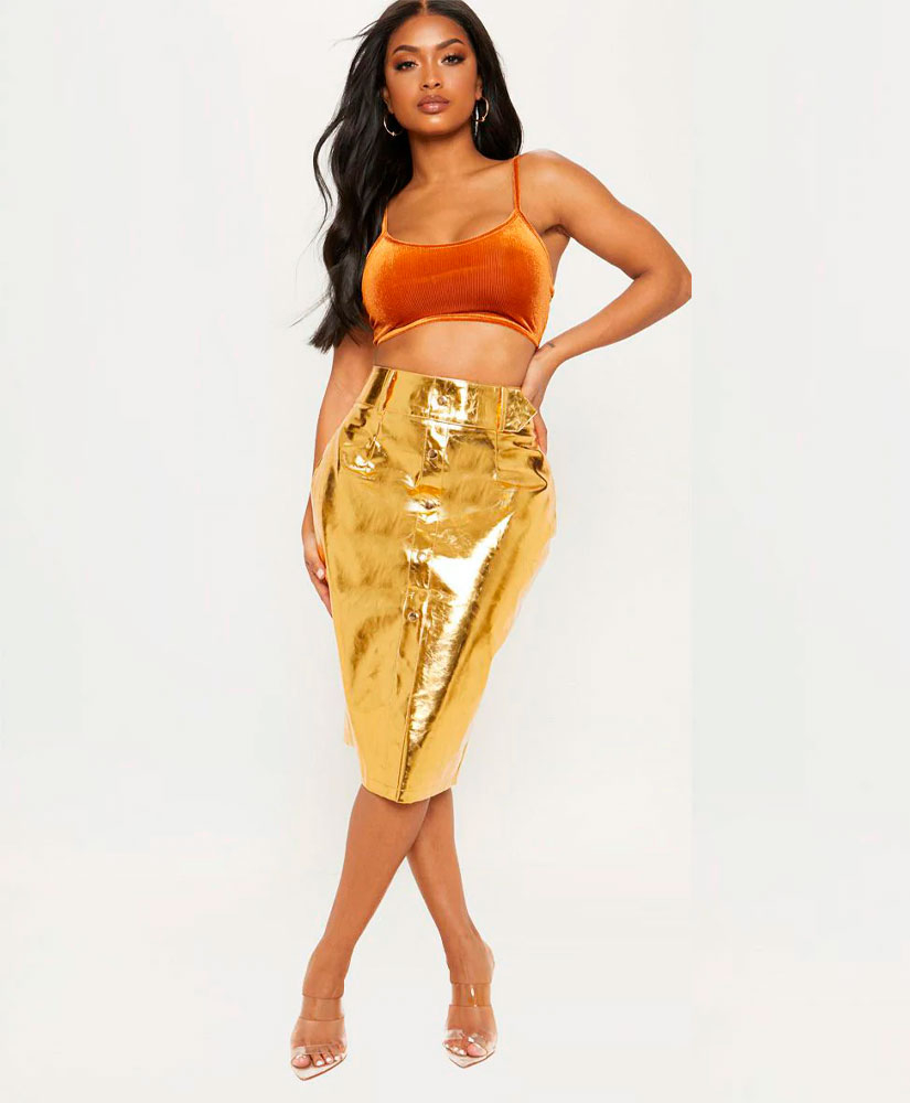 

Спідниця PrettyLittleThing 30227 36 Золотий