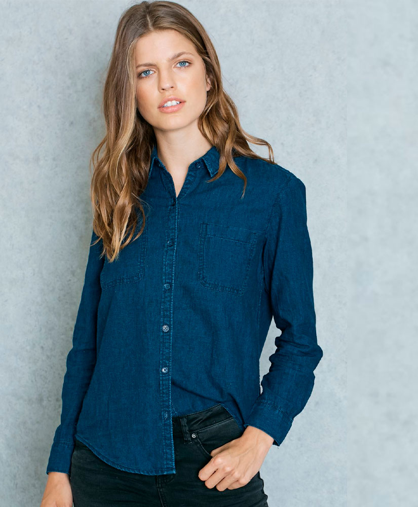 

Сорочка джинсова MANGO MNG73077558 S Синій