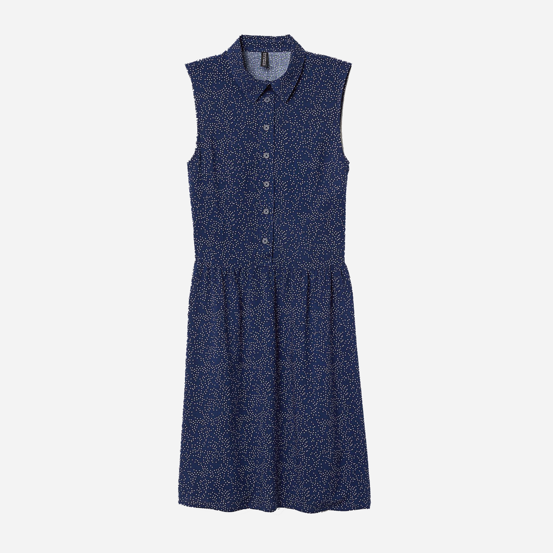 

Платье H&M 6056727-AAOD 44 Темно-синее с белым