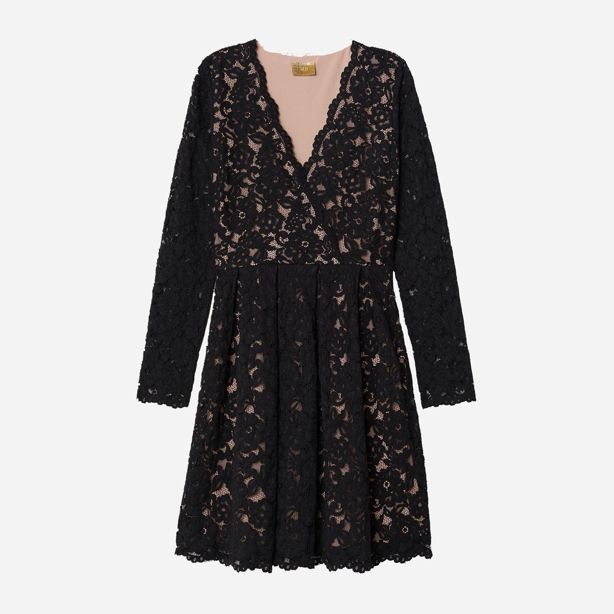 

Платье H&M 5730596-AAXN 36 Черное с бежевым
