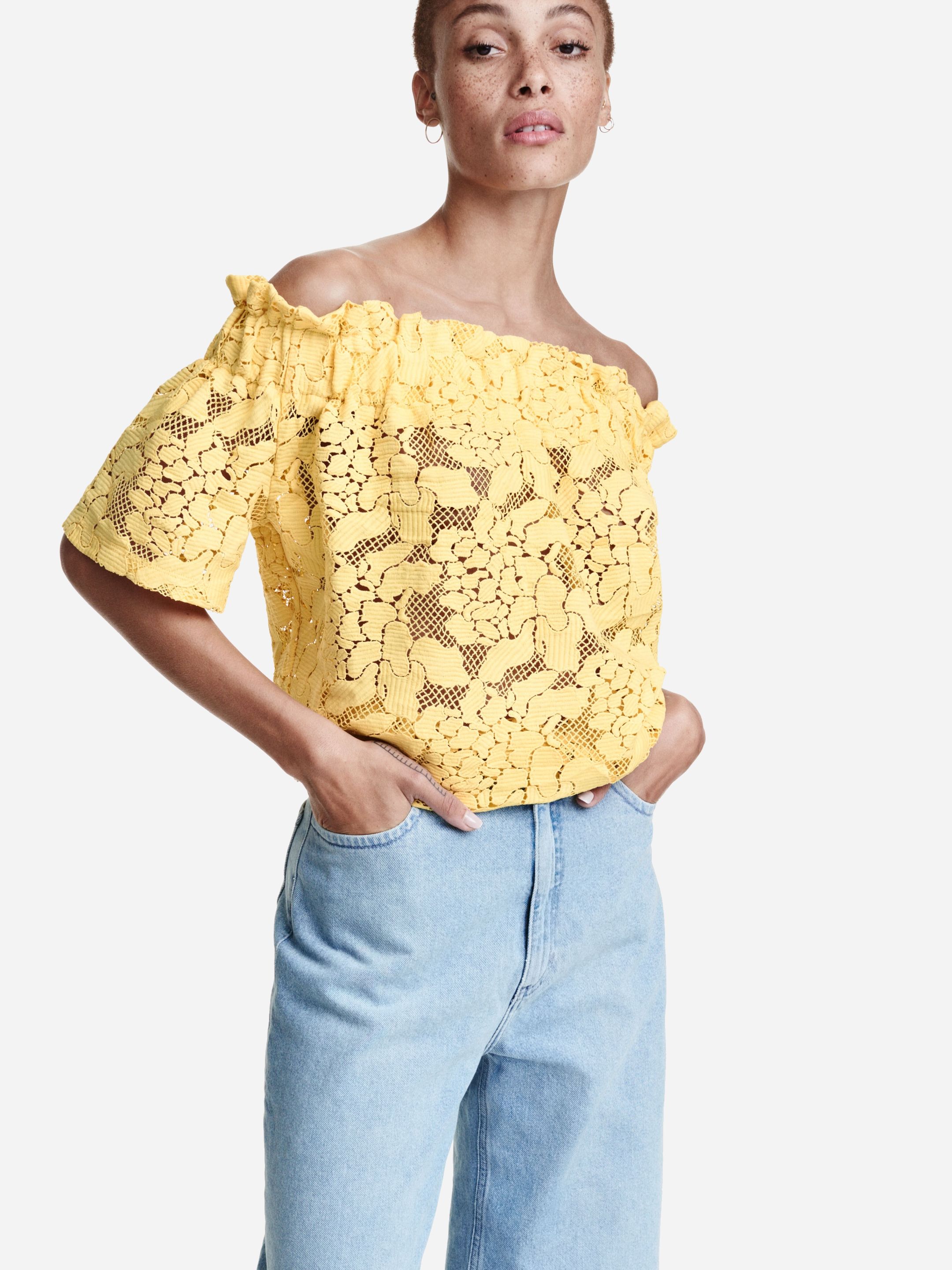 

Блузка H&M 3682943-ACUU 36 Желтая