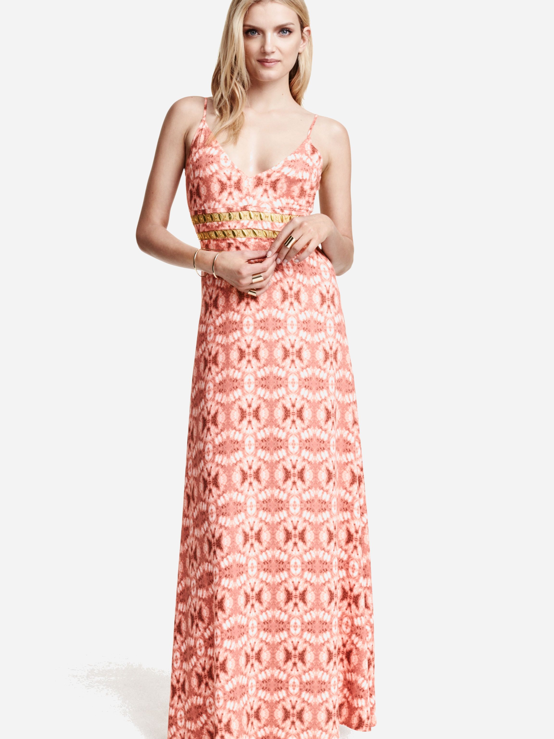 

Сарафан H&M 3072892-ADGT-ADGT XS Розовый с белым и золотистым