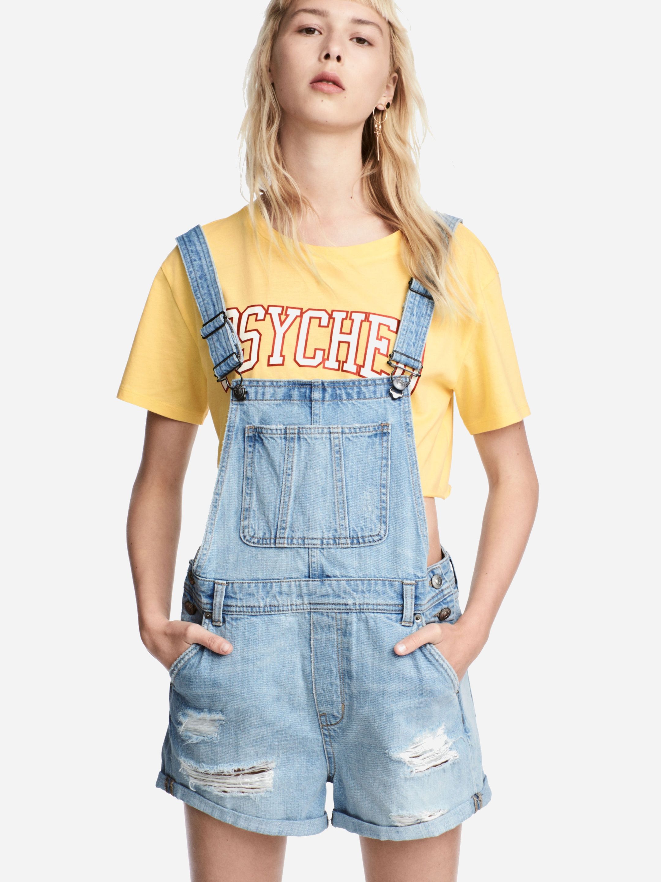 

Полукомбинезон джинсовый H&M 4969236-ACUP 38 Голубой