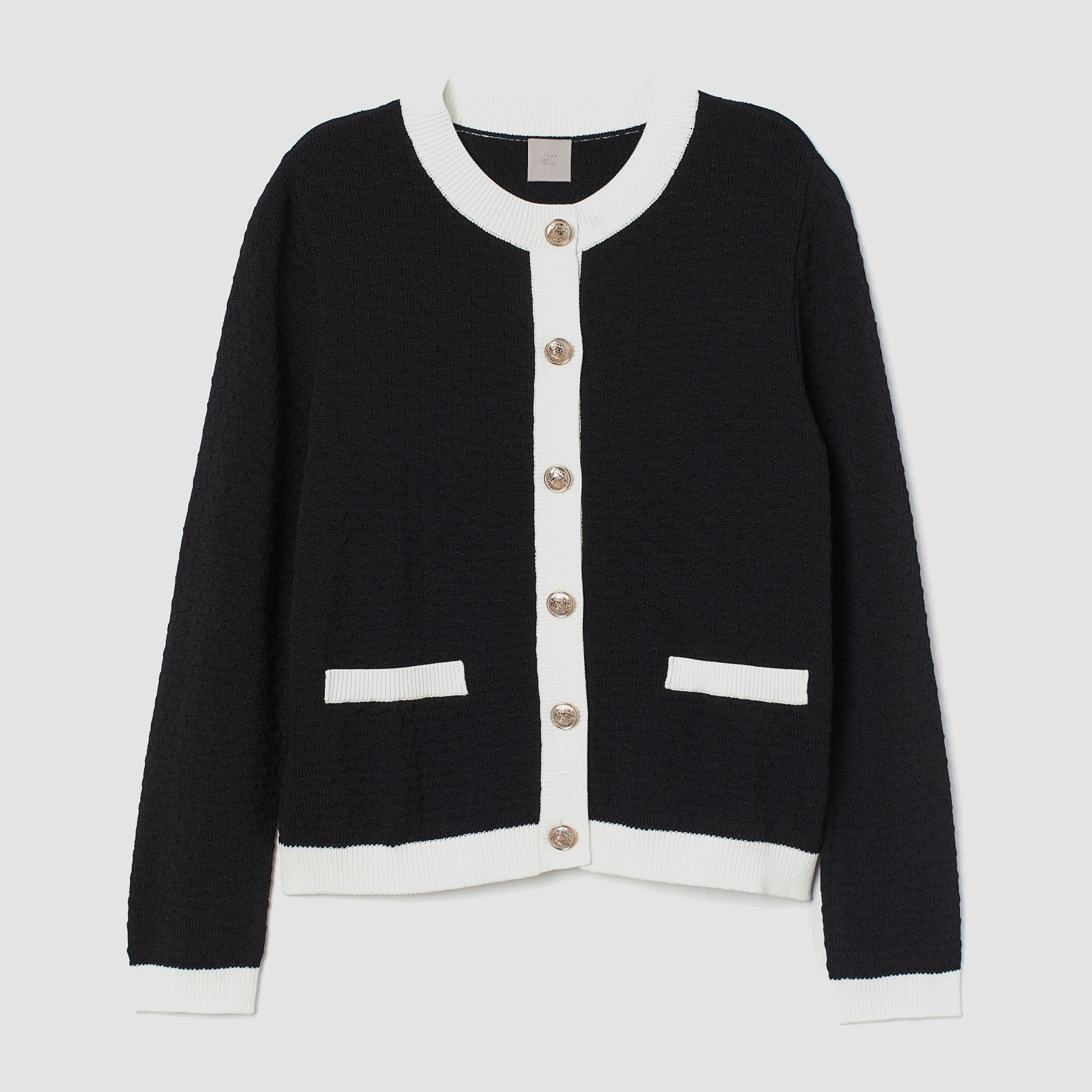 

Кардиган H&M 2905-8415652 S Черный с белым