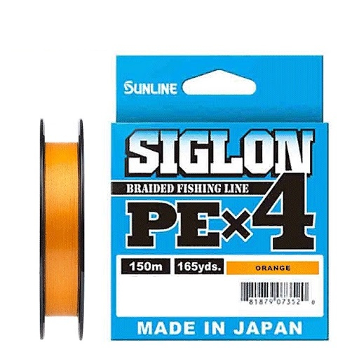 

Шнур Sunline Siglon PE х4 150м оранжевый #2.0/0.242мм 35lb/15.5кг