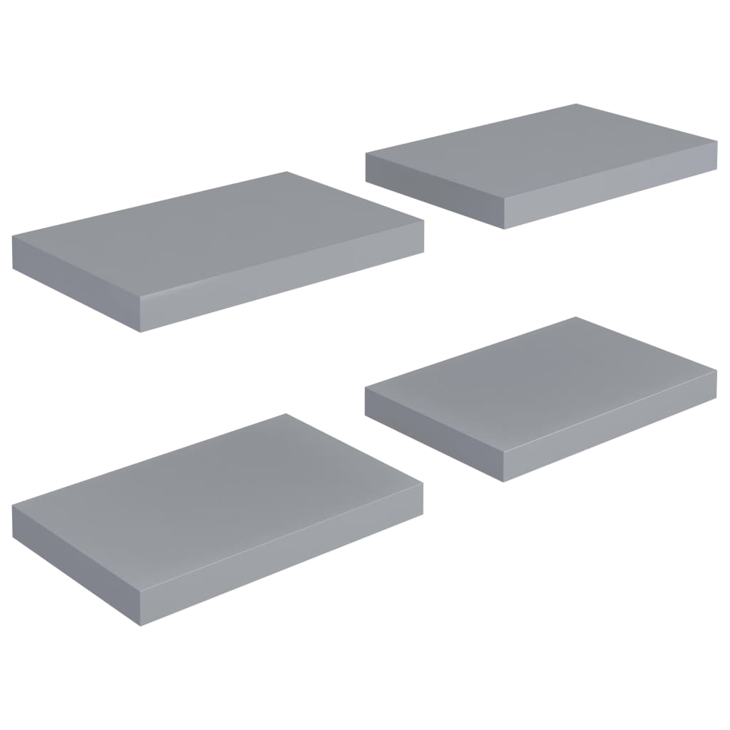 

Настінні полиці Shumee 4 шт. 40x23x38 см МДФ сірі 323849