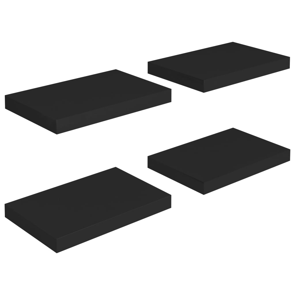 

Настінні полиці Shumee 4 шт. 40x23x38 см МДФ чорні 323828