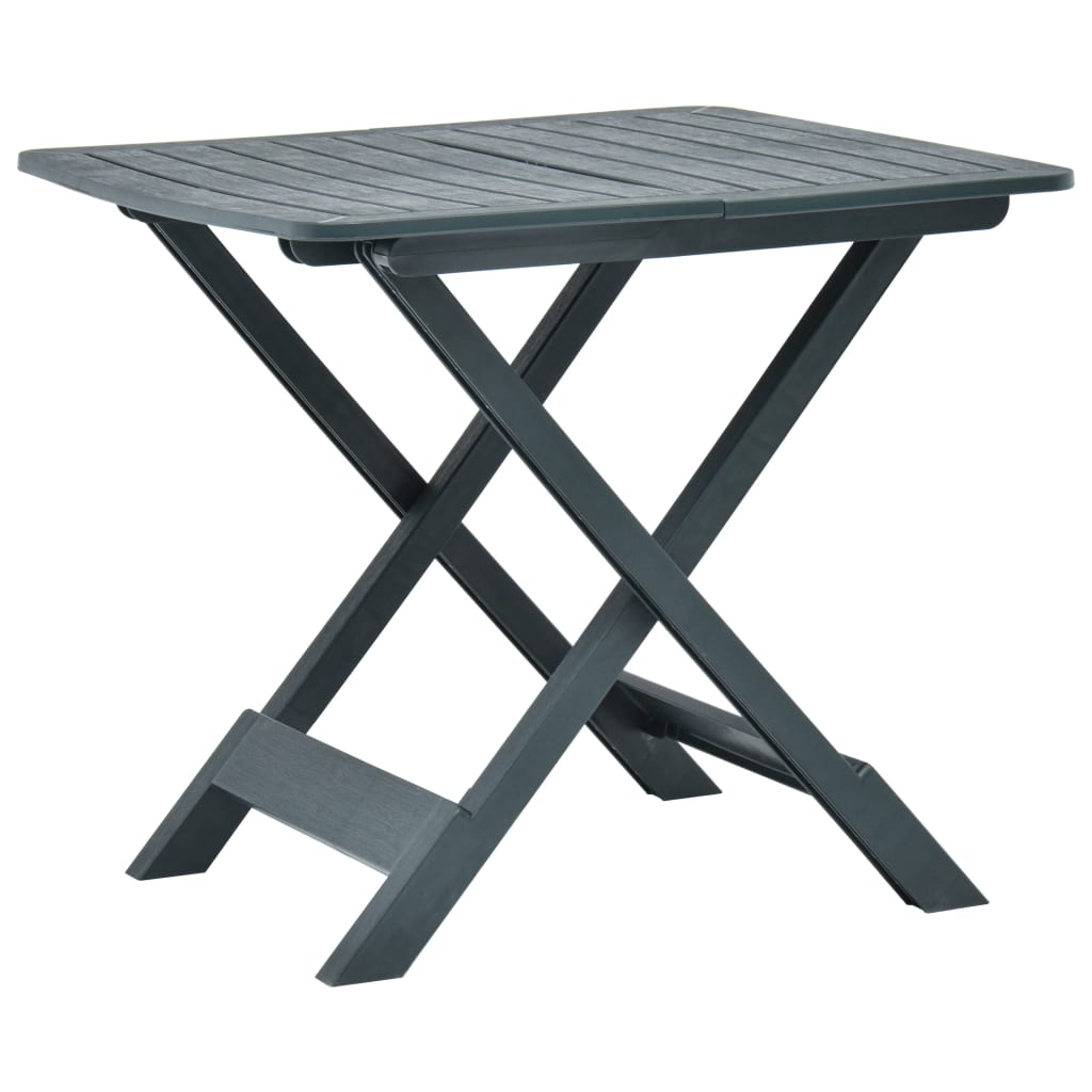 

Розкладний стіл для саду Shumee 79x72x70 см пластик зелений 48791