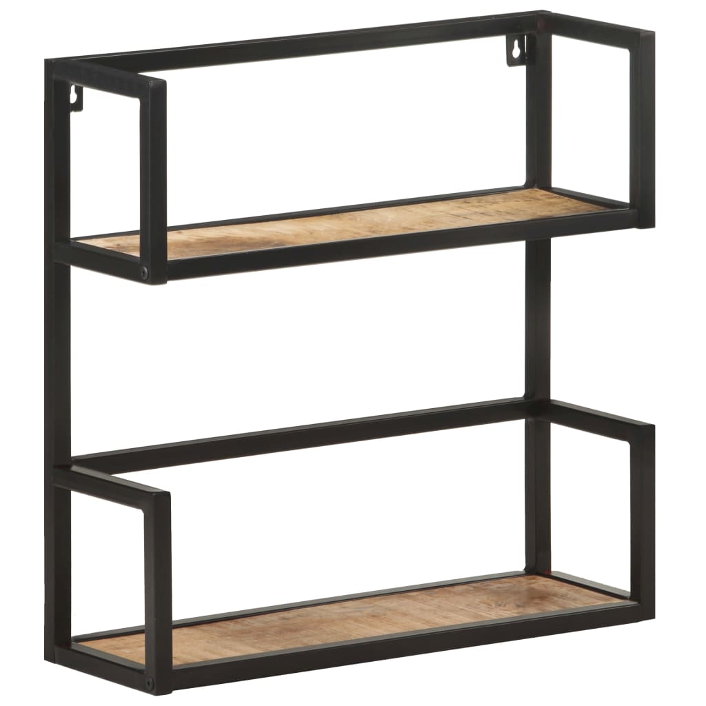 

Полиця настінна Shumee 60x20x60 см деревина манго чорна 321076